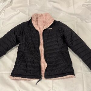 The North Face Reversible Girls Puffer/Plushy Jacket.